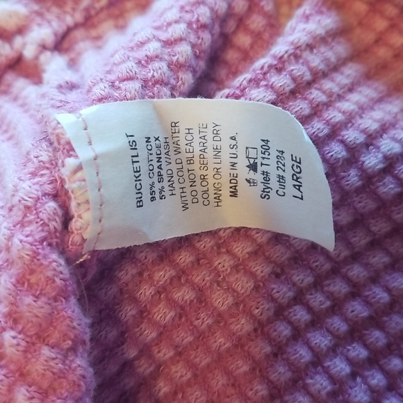 Bucketlist Waffle Knit Oversized Dusty Purple Womens Shacket Acid Wash T… - Picture 10 of 10